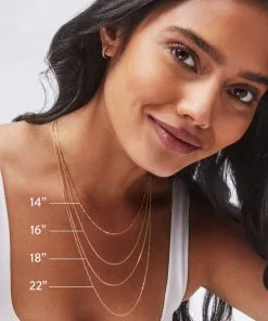 Kendra Scott 18 Inch Single Satellite Chain Necklace In Mixed Metal -Earrings Bracelets Elegant Shop 092822 NecklaceSizing