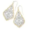 Kendra Scott Addie Gold Drop Earrings In Silver Filigree Mix