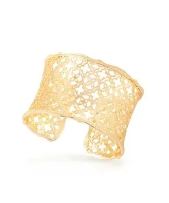 Kendra Scott Candice Gold Cuff Bracelet In Gold Filigree Mix -Earrings Bracelets Elegant Shop 842177132937 01 default lg