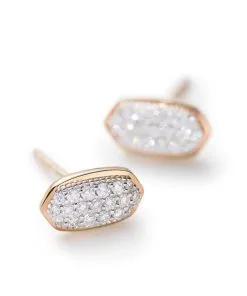 Kendra Scott Amelee Earrings In Pave Diamond And 14k Rose Gold -Earrings Bracelets Elegant Shop 842177137581 2 default lg