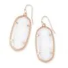 Kendra Scott Elle Rose Gold Drop Earrings In Ivory Mother-of-Pearl -Earrings Bracelets Elegant Shop 842177138373 00 default lg