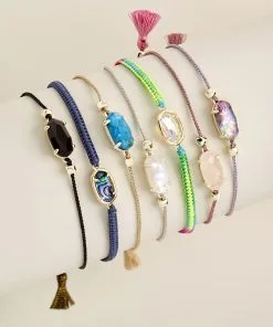 Kendra Scott Everlyne Multicolor Cord Friendship Bracelet In Dichroic Glass -Earrings Bracelets Elegant Shop Everlyne Bracelet PDP Image