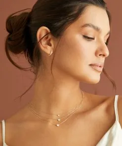 Kendra Scott Audrey 14k Yellow Gold Pendant Necklace In White Diamond, .25ct -Earrings Bracelets Elegant Shop Kendra Scott Audrey Pendant Necklace Carat Increases 14k Yellow Gold 00