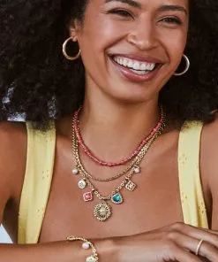 Kendra Scott Colette Hoop Earrings In Gold -Earrings Bracelets Elegant Shop Kendra Scott Brielle Multi Strand Charm Necklace Multi Mix Gold 00