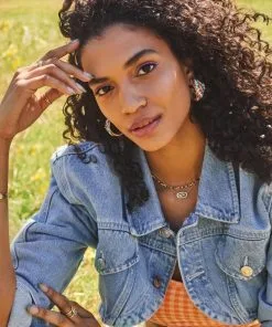 Kendra Scott Britt Gold Hoop Earrings In Red Mix -Earrings Bracelets Elegant Shop Kendra Scott Britt Hoop Earrings Red Mix Gold 00