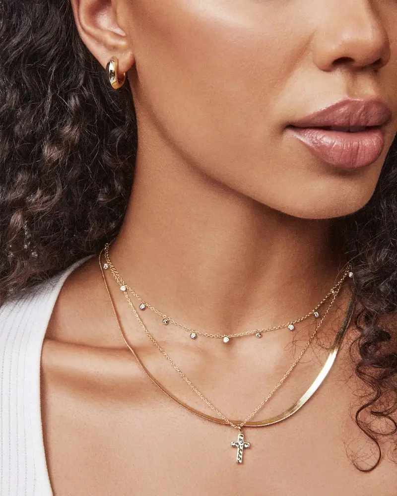 Kendra Scott Cross Necklace Layering Set In Gold 4 Kendra Scott Cross Necklace Layering Set In Gold - Image 2