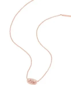 Kendra Scott Elisa Pendant Necklace In Rose Gold Filigree