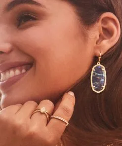 Kendra Scott Emilie Gold Double Band Ring In Iridescent Drusy -Earrings Bracelets Elegant Shop Kendra Scott Emilie Band Ring Iridescent Drusy Gold 01