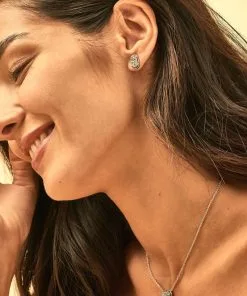 Kendra Scott Grayson Silver Pendant Necklace In Platinum Drusy -Earrings Bracelets Elegant Shop Kendra Scott Grayson Pendant Necklace Platinum Drusy Rhodium 00