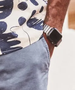 Kendra Scott Hudson Watch Band In Gunmetal Stainless Steel -Earrings Bracelets Elegant Shop Kendra Scott Hudson Apple Band Watch Gunmetal 00