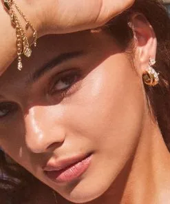 Kendra Scott Livy Gold Huggie Earrings In White Crystal 9 Kendra Scott Livy Gold Huggie Earrings In White Crystal -Earrings Bracelets Elegant Shop Kendra Scott Juliette Stud Earrings Gold 00