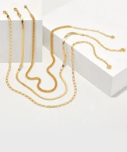 Kendra Scott Set Of 3 Chain Necklace Layering Set In Gold