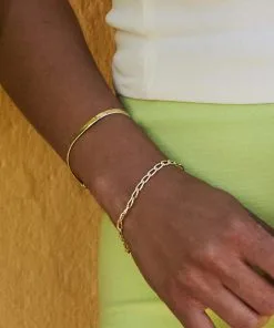 Kendra Scott Kassie Reversible Link And Chain Bracelet In Mixed Metal -Earrings Bracelets Elegant Shop Kendra Scott Kassie Link and Chain Bracelet mixed metal 00