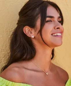 Kendra Scott Lillia Gold Stud Earrings In Iridescent Drusy -Earrings Bracelets Elegant Shop Kendra Scott Lillia Stud Earring Iridescent Drusy Gold 00