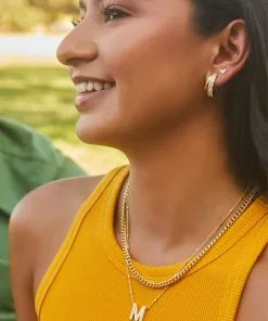 Kendra Scott Livy Gold Huggie Earrings In White Crystal 8 Kendra Scott Livy Gold Huggie Earrings In White Crystal -Earrings Bracelets Elegant Shop Kendra Scott Livy Huggie Earring Gold 00