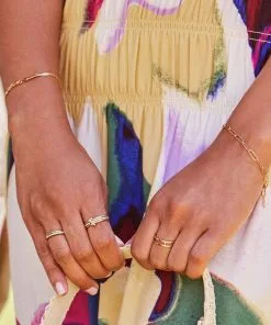 Kendra Scott Tia 18k Gold Vermeil Band Ring In White Sapphire -Earrings Bracelets Elegant Shop Kendra Scott Tia Band Ring Gold Vermeil 00