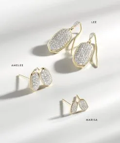 Kendra Scott Amelee Earrings In Pave Diamond And 14k Rose Gold -Earrings Bracelets Elegant Shop earrings lee amelee marisa lg
