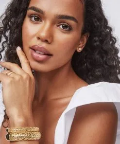 Kendra Scott Abbie Bangle Bracelet In Gold -Earrings Bracelets Elegant Shop kendra scott abbie bangle bracelet gold