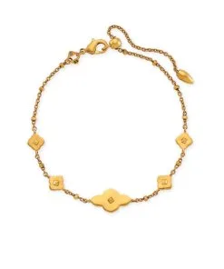 Kendra Scott Abbie Delicate Chain Bracelet In Vintage Gold