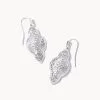 Kendra Scott Abbie Drop Earrings In Silver -Earrings Bracelets Elegant Shop kendra scott abbie drop earrings rhodium silver 00 lg