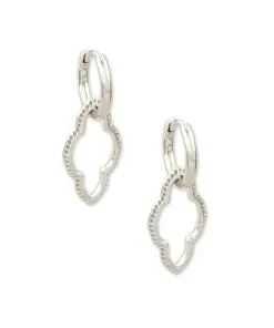 Kendra Scott Abbie Convertible Huggie Earrings In Silver
