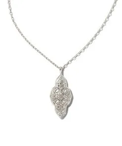 Kendra Scott Abbie Long Pendant Necklace In Silver