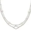 Kendra Scott Abbie Multi Strand Necklace In Silver