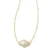 Kendra Scott Abbie Gold Pendant Necklace In Dichroic Glass