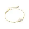 Kendra Scott Abbie Gold Satellite Chain Bracelet In Dichroic Glass -Earrings Bracelets Elegant Shop kendra scott abbie satellite chain bracelet gold dichroic glass 00