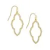 Kendra Scott Abbie Gold Small Open Frame Earrings In White Crystal -Earrings Bracelets Elegant Shop kendra scott abbie small open frame earrings gold white cz 00 lg
