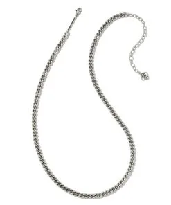 Kendra Scott Ace Chain Necklace In Vintage Silver