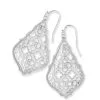 Kendra Scott Addie Silver Drop Earrings In Silver Filigree Mix -Earrings Bracelets Elegant Shop kendra scott addie silver drop earrings 00 default lg