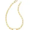 Kendra Scott Adeline Chain Necklace In Gold -Earrings Bracelets Elegant Shop kendra scott adeline chain necklace gold 00