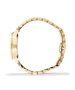 Kendra Scott Alex Gold Tone Stainless Steel 35mm Diamond Dial Watch In Ivory Mother-of-Pearl -Earrings Bracelets Elegant Shop kendra scott alex 35mm diamond dial watch gold ivory mop 02