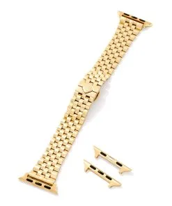 Kendra Scott Alex 5 Link Watch Band In Gold Tone Stainless Steel -Earrings Bracelets Elegant Shop kendra scott alex 5 link watch band gold 01