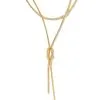 Kendra Scott Annie Y Necklace In Gold -Earrings Bracelets Elegant Shop kendra scott annie y necklace gold 00