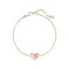 Kendra Scott Ari Heart Gold Chain Bracelet In Dichroic Glass -Earrings Bracelets Elegant Shop kendra scott ari heart delicate chain bracelet gold dichroic glass 00 lg