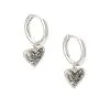 Kendra Scott Ari Heart Silver Huggie Earrings In Platinum Drusy -Earrings Bracelets Elegant Shop kendra scott ari heart huggie earrings rhodium platinum drusy 00 lg