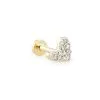 Kendra Scott Heart Mini 14k Yellow Gold Single Stud Earring In White Diamond -Earrings Bracelets Elegant Shop kendra scott ari heart piercing stud gold diamond 00 lg