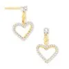 Kendra Scott Open Heart 14k Yellow Gold Drop Earrings In White Diamond -Earrings Bracelets Elegant Shop kendra scott ari open heart drop earrings 14k yellow gold white diamond 00 lg