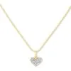 Kendra Scott Ari Pave Heart 18k Yellow Gold Vermeil Charm Necklace In White Diamond -Earrings Bracelets Elegant Shop kendra scott ari pave heart charm necklace gold vermeil white diamond 00 hires