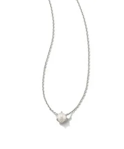 Kendra Scott Arya Silver Pendant Necklace In White Pearl