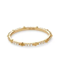 Kendra Scott Astrid 14k Yellow Gold Ring In White Diamond