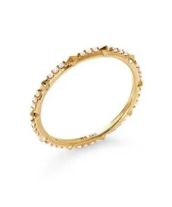 Kendra Scott Astrid 14k Yellow Gold Ring In White Diamond -Earrings Bracelets Elegant Shop kendra scott astrid band ring 14K gold white diamond 01 lg