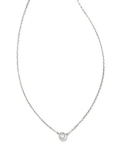 Kendra Scott Audrey 14k White Gold Pendant Necklace In White Diamond
