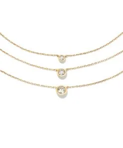 Kendra Scott Audrey 14k Yellow Gold Pendant Necklace In White Diamond, .25ct -Earrings Bracelets Elegant Shop kendra scott audrey pendant necklace 14k yellow gold .25ct diamond 02