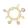 Barbie™ X Kendra Scott Gold Charm Bracelet In Pink Mix -Earrings Bracelets Elegant Shop kendra scott barbie charm bracelet gold pink mix 00