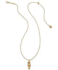 Kendra Scott Beau Horse Pendant Necklace In Vintage Gold -Earrings Bracelets Elegant Shop kendra scott beau horse pendant necklace vintage gold 01