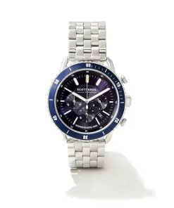 Kendra Scott Beck Stainless Steel 44mm Chronograph Watch In Blue