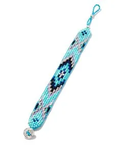 Kendra Scott Britt Silver Beaded Bracelet In Turquoise Mix -Earrings Bracelets Elegant Shop kendra scott britt beaded bracelet rhodium turquoise mix 01